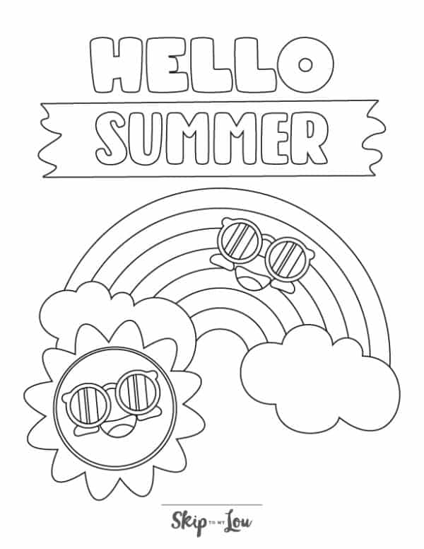 Free printable summer coloring page skip to my lou