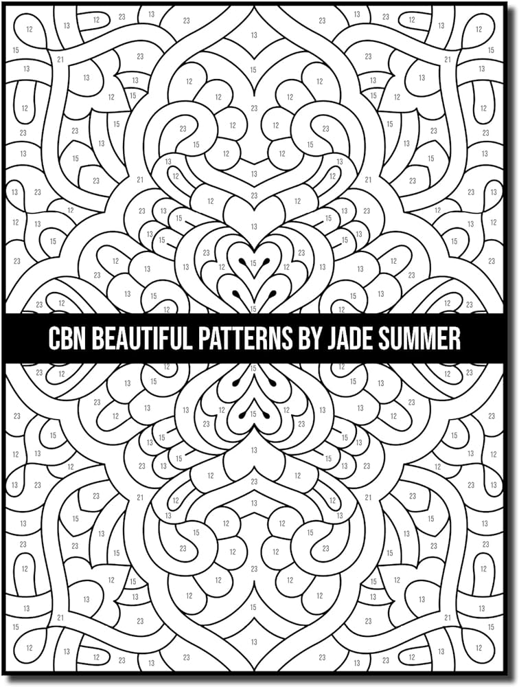 Color by number beautiful patterns an adult coloring book with fun easy and relaxing coloring pages color by number coloring books summer jade books