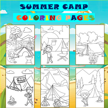 Summer camp coloring pages camping coloring pages by bo teachers