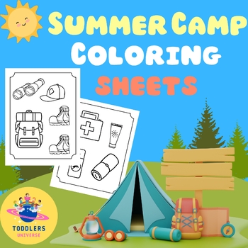 Summer camp coloring sheetscamping coloring pages by toddlers universe