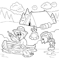 Summer camp coloring pages