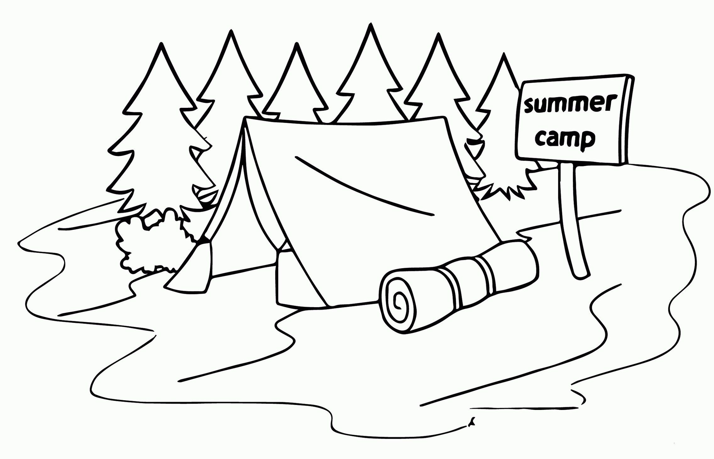 Summer camp tent coloring page for kids camping coloring pages summer coloring pages coloring pages