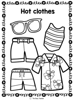 Food clothes and plants coloring pages by the dizzy teacher tpt