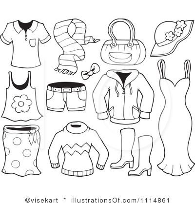 Summer clothing coloring books coloring book clothes coloring pages