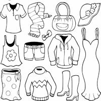 Clothes coloring pages