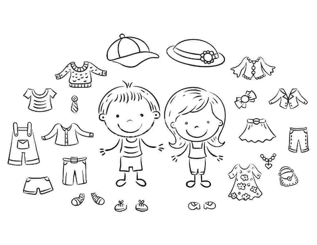 Clothes coloring pages