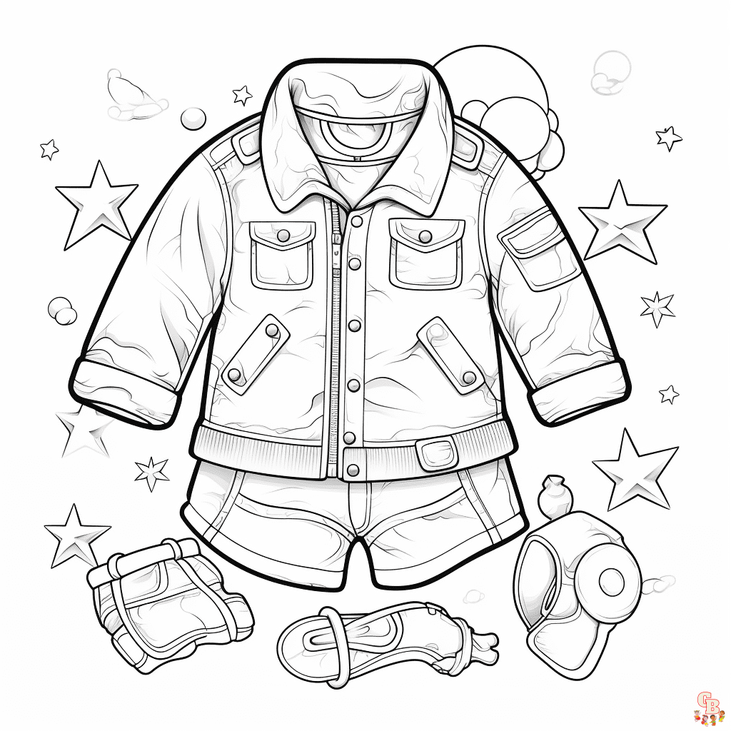 Printable clothing coloring pages free for kids and adults