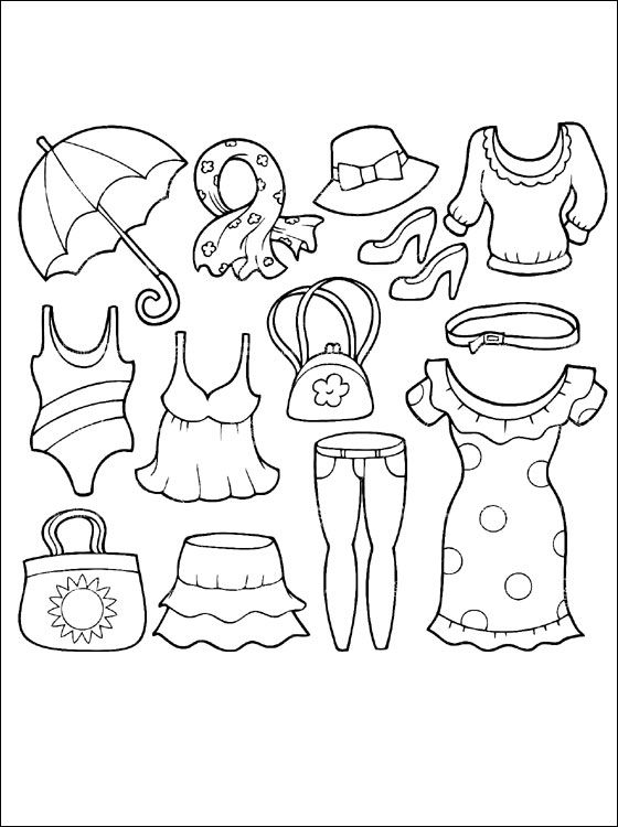 Coloriage vãªtements dãtã a colorier coloriage ã imprimer gratuit coloring pages summer coloring pages coloring books