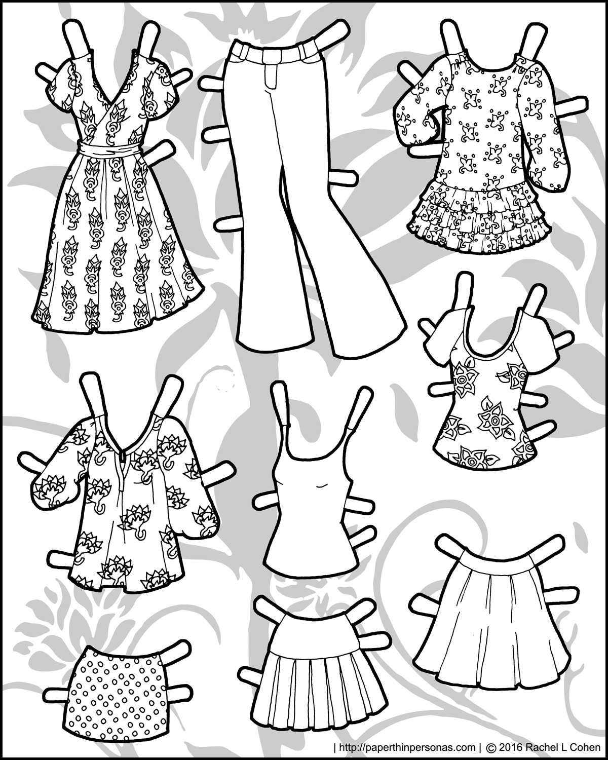 Ms mannequin in the summer paper doll clothing â paper thin personas