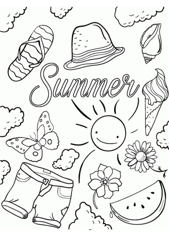 Coloring pages summer coloring page