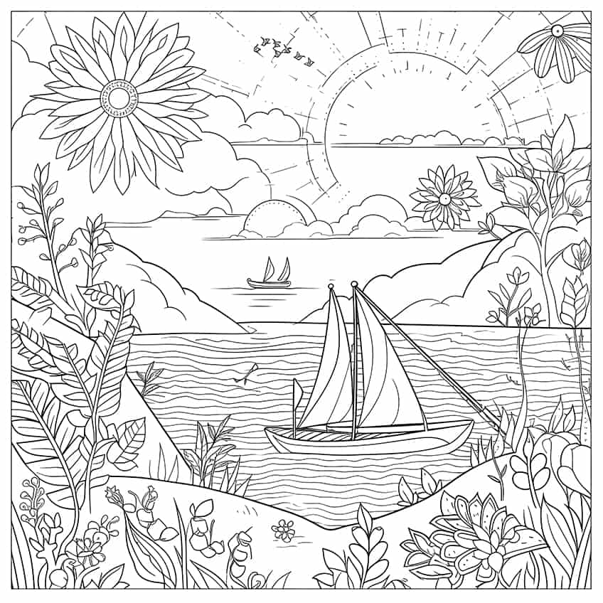 Summer coloring pages