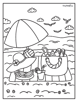 Printable summer coloring pages