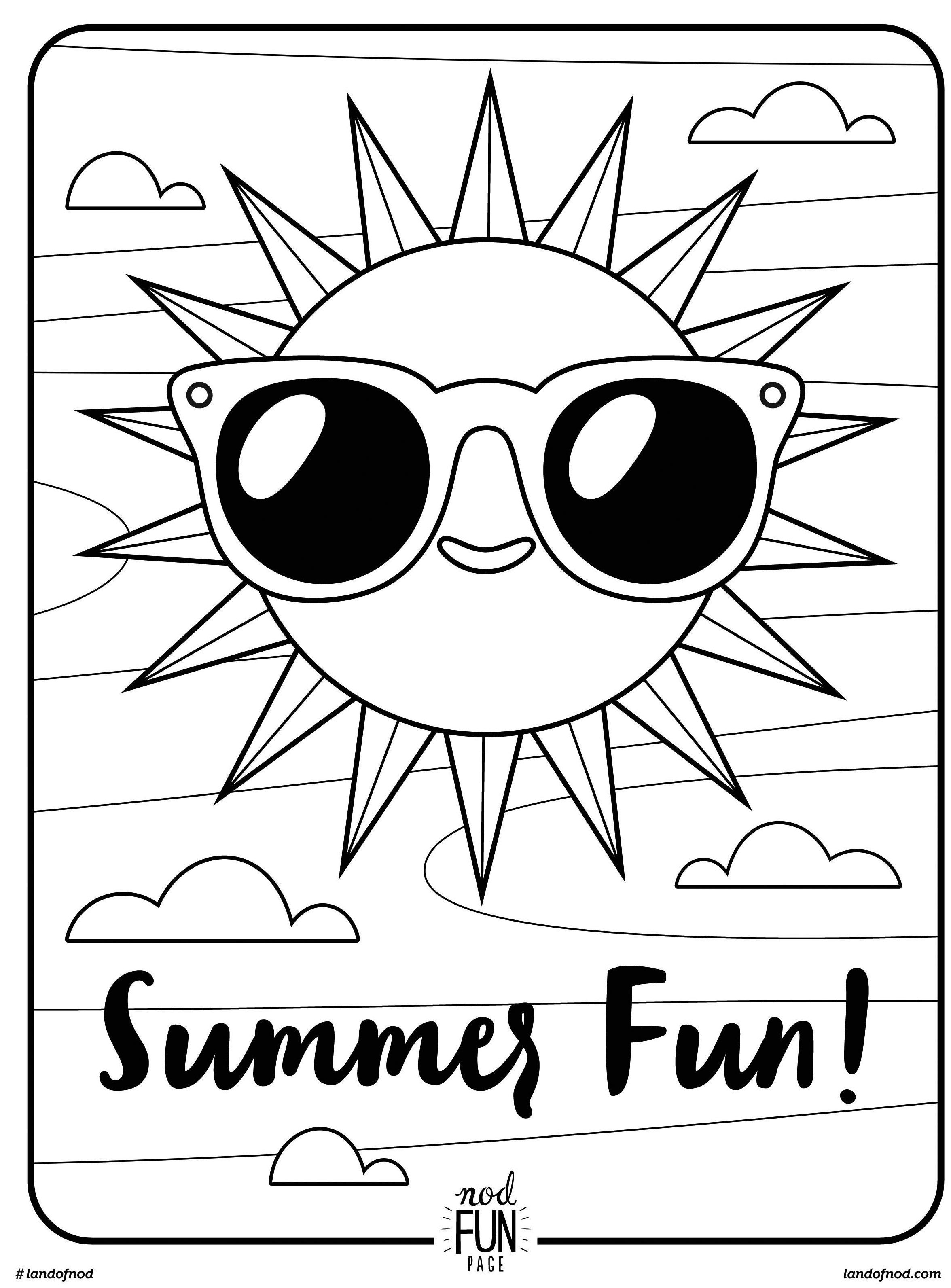 Free printable coloring page summer fun cratekids blog summer coloring sheets cool coloring pages free coloring pages