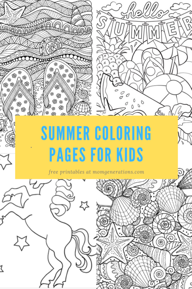 Summer coloring pages