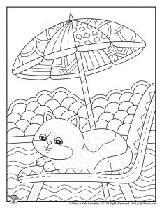 Summer adult coloring pages woo jr kids activities childrens publishing