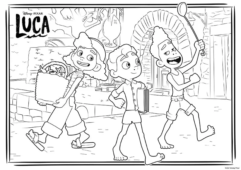 Free printable luca coloring pages and activities