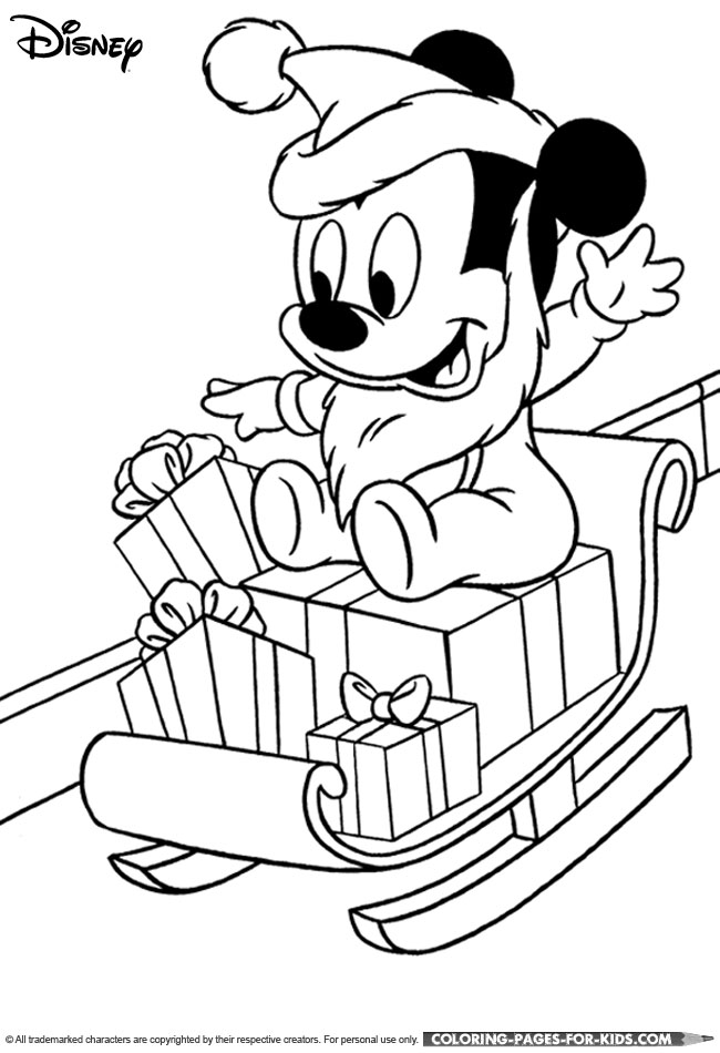 Disney christmas coloring sheet