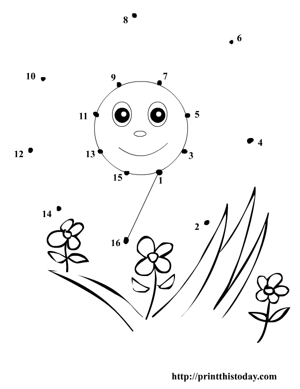 Free printable summer dot to dot activities