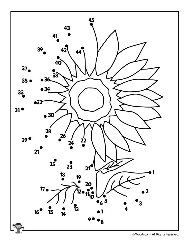 Printable summer dot to dot pages woo jr kids activities childrens publishing dotted drawings sunflower printable summer drawings