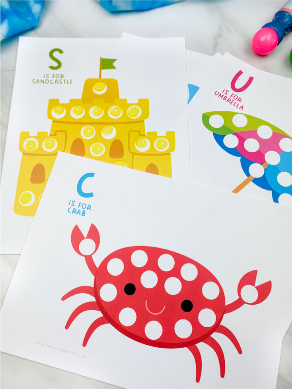 Summer do a dot printables for kids