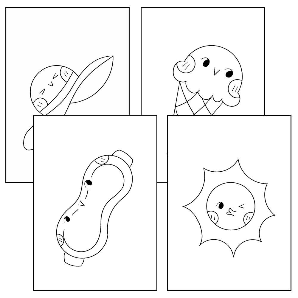 Pool party activity bundle summer coloring pages color by number dot to dot made by teachers