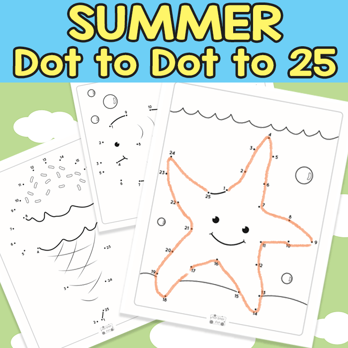 Summer dot to dot worksheets