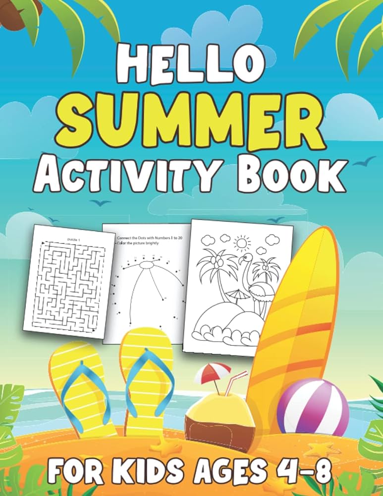 Hello summer activity book for kids age