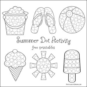 Summer dot activity free printables