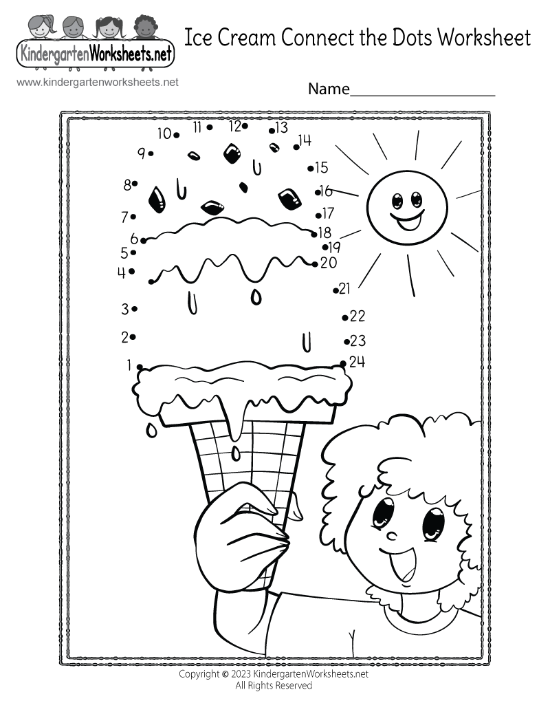 Summer connect the dots worksheet