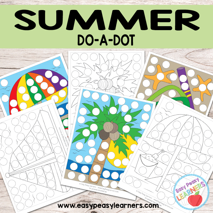 Free summer do a dot printables