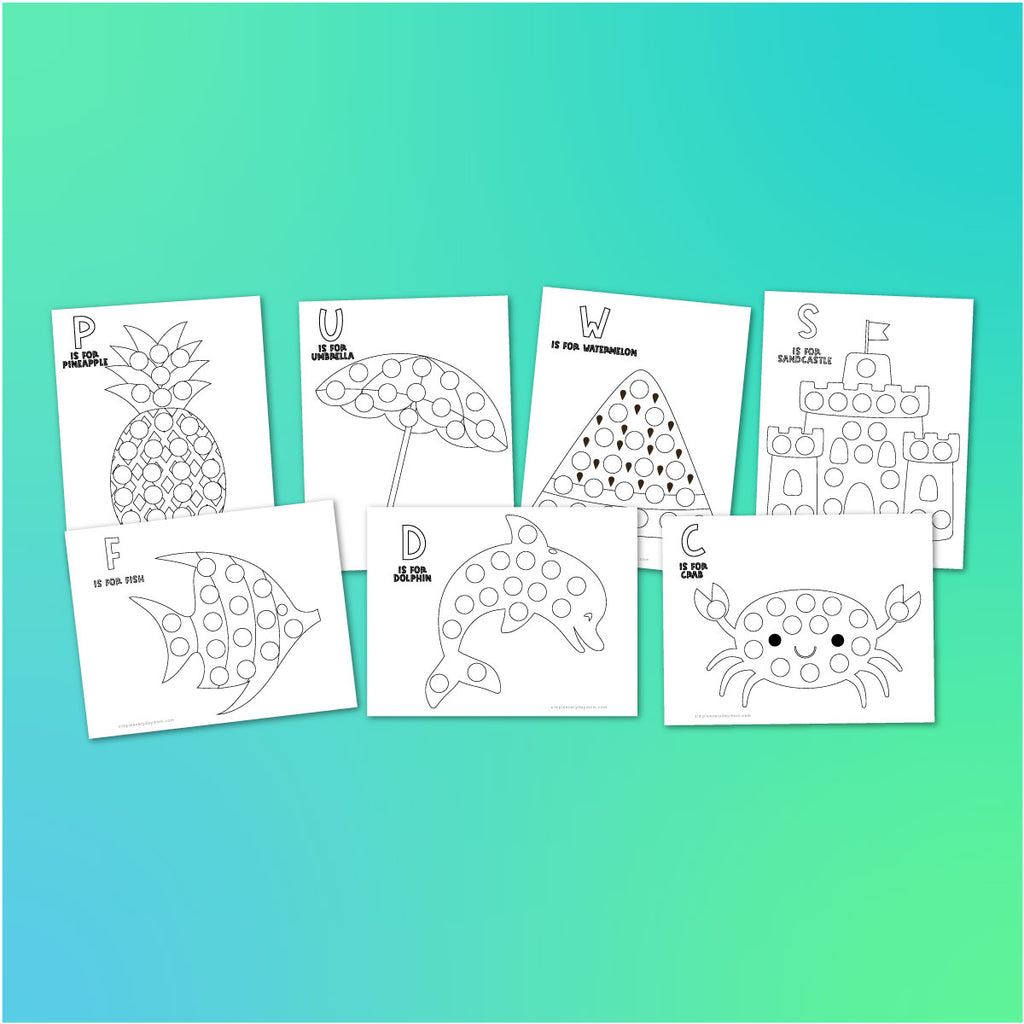 Summer do a dot printables â simple everyday mom