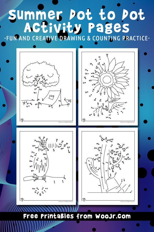 Printable summer dot to dot pages woo jr kids activities childrens publishing