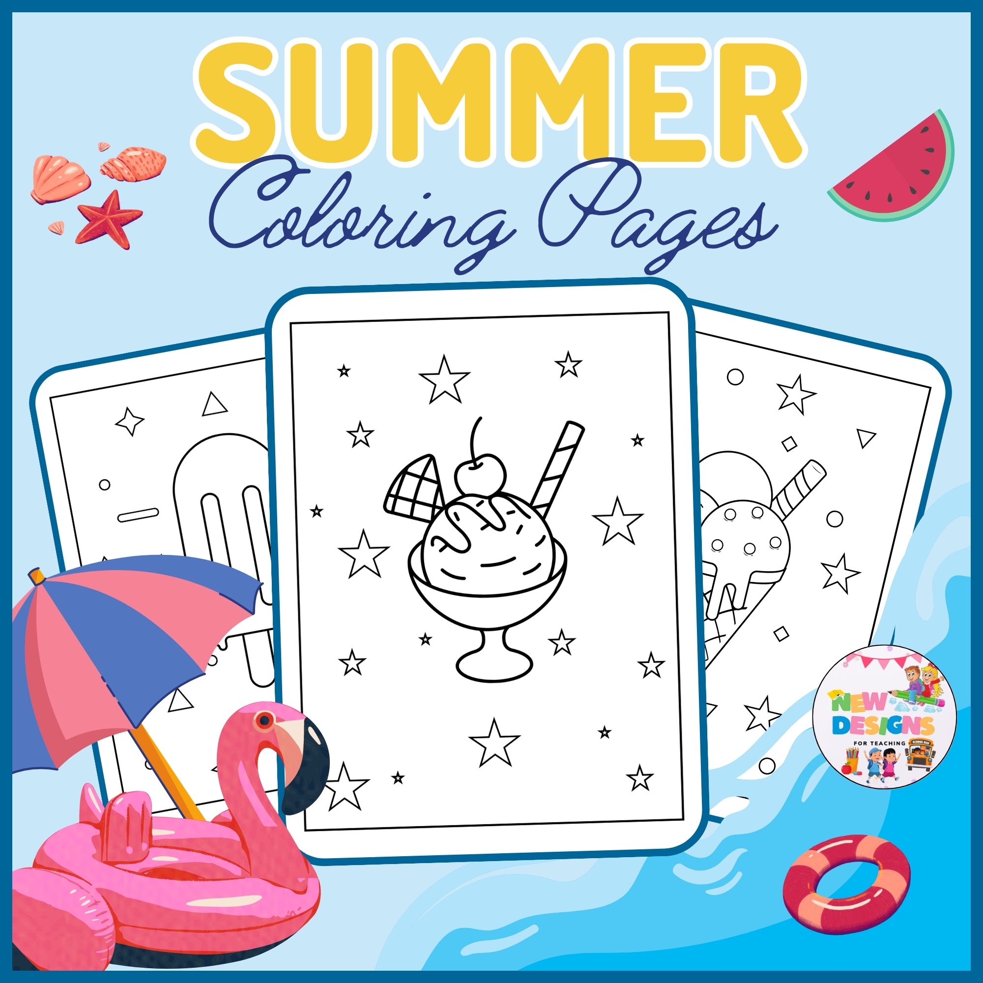 Summer ice cream coloring pages end of the year activitiesprintable worksheets made by teachers