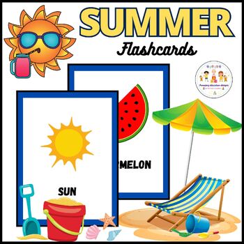 Sunny summer flashcards printable seasons cards by amazing education designs