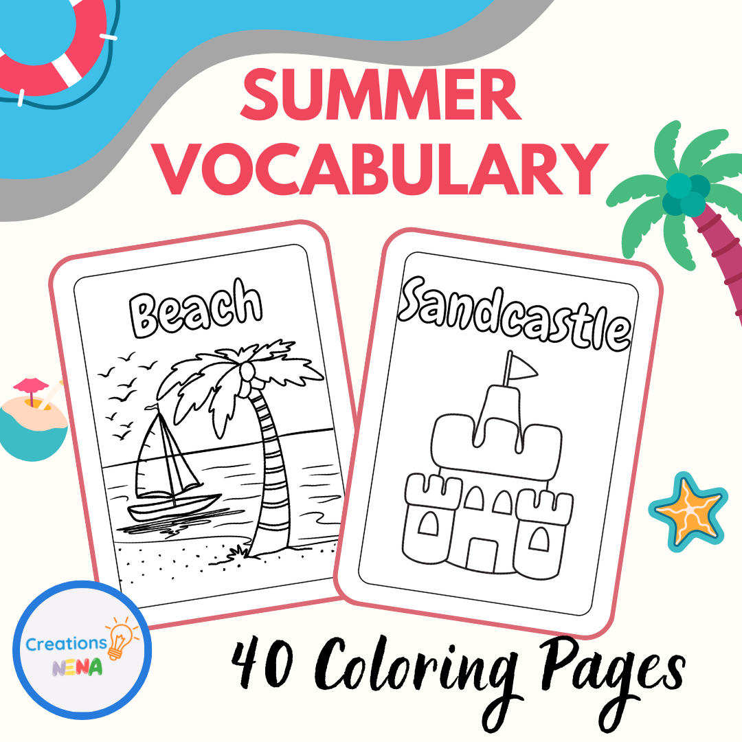 Summer coloring sheets made by teachers