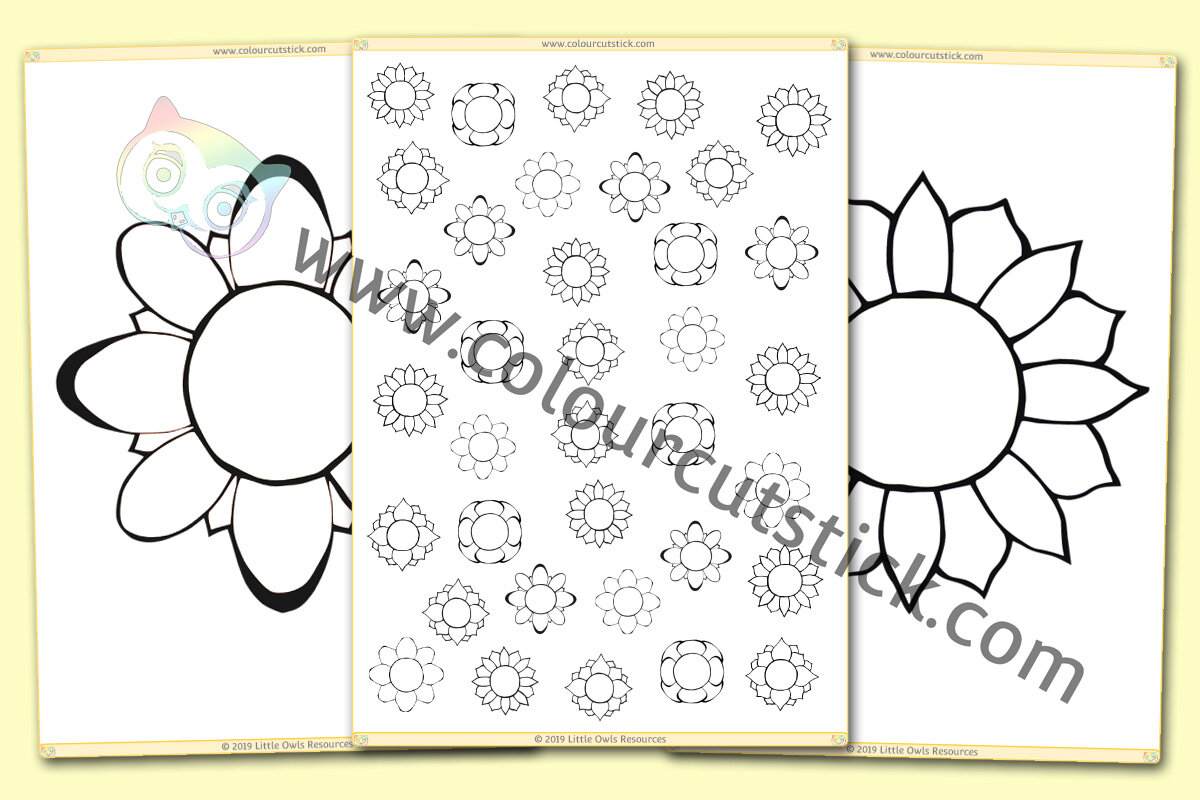 Free summer flowers colouringcoloring pack
