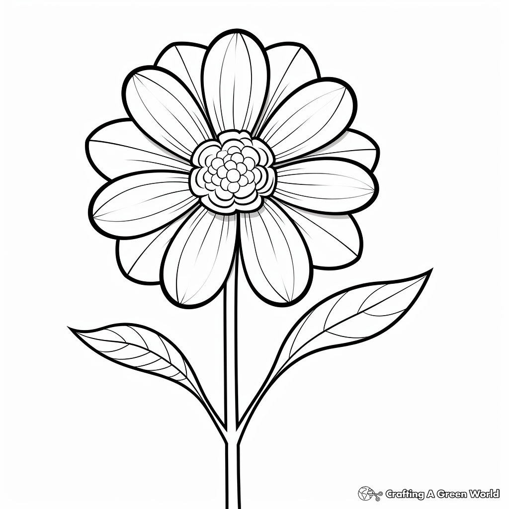 Summer flower coloring pages