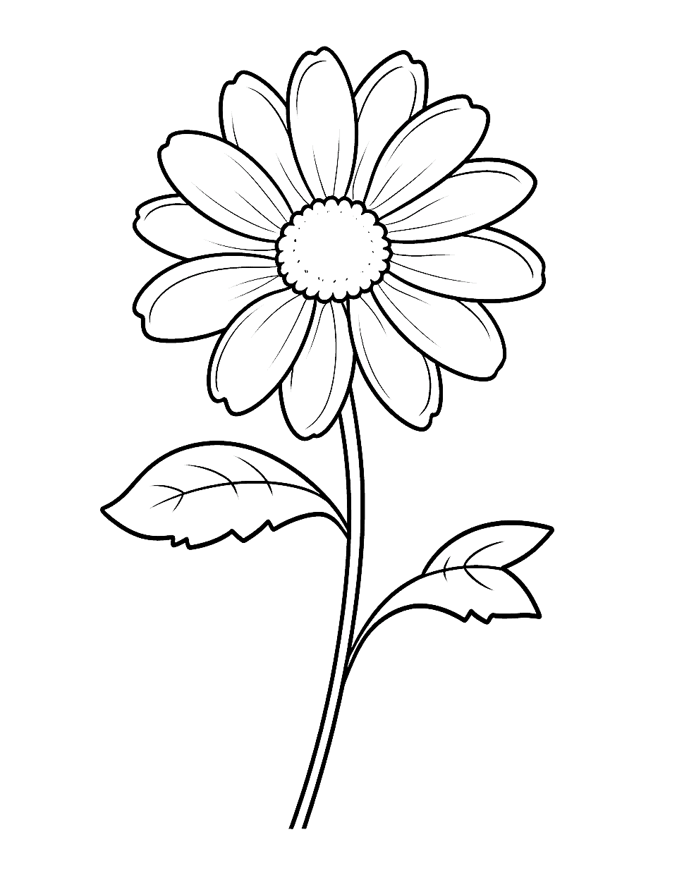 Flower coloring pages free printable sheets