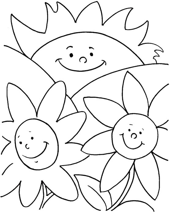 Happy flowers coloring page download free happy flowers coloring page for kids best coloring pages