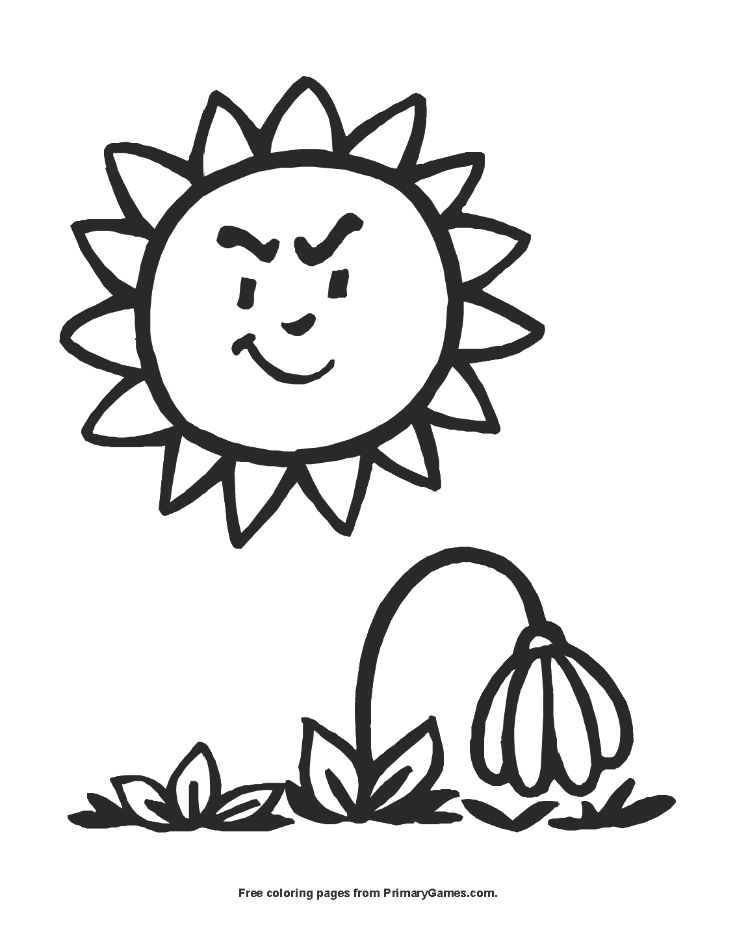 Wilting flower coloring page â free printable pdf from