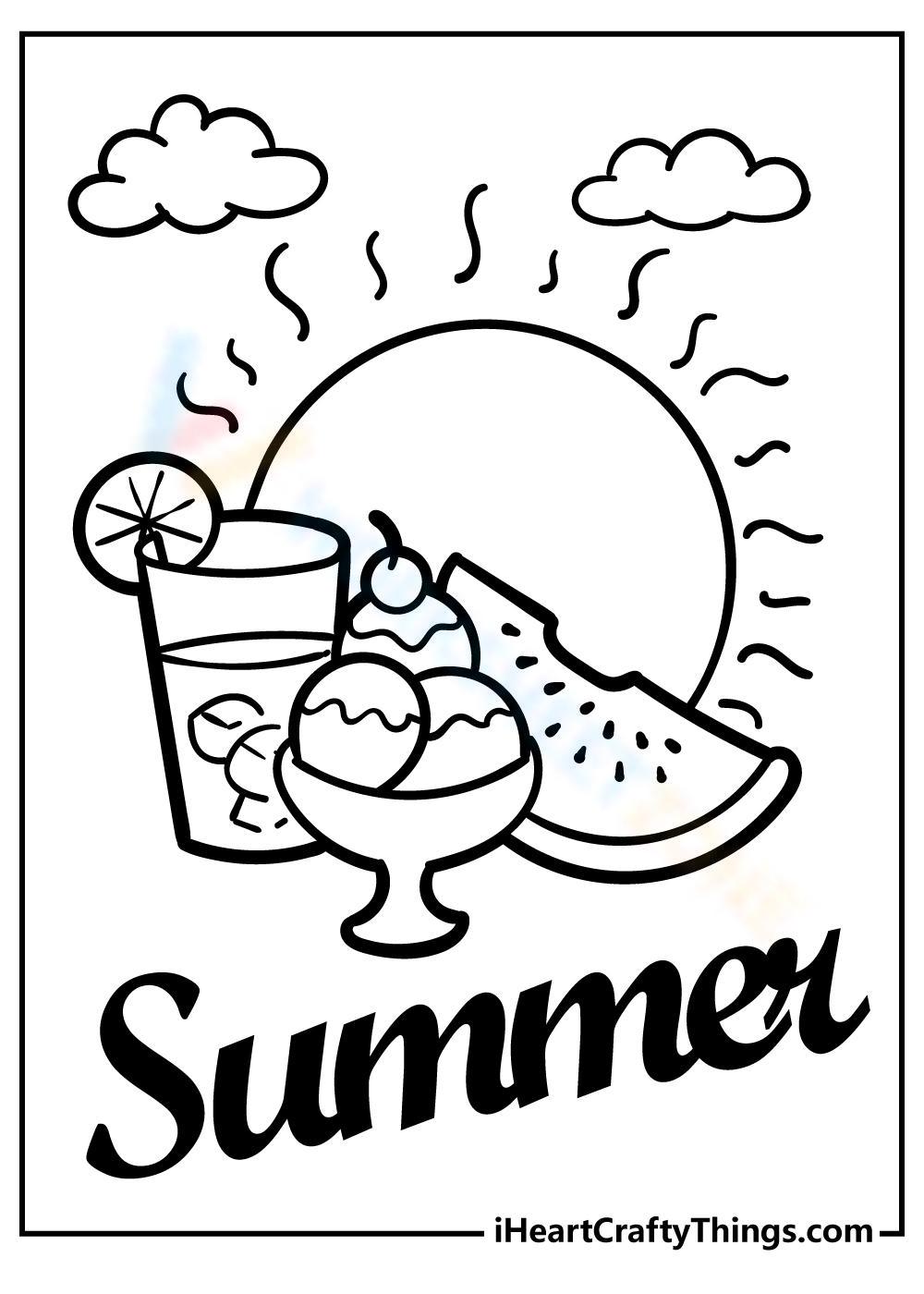 Drinks in summer worksheet