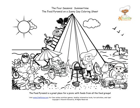 Mypyramid summer coloring page