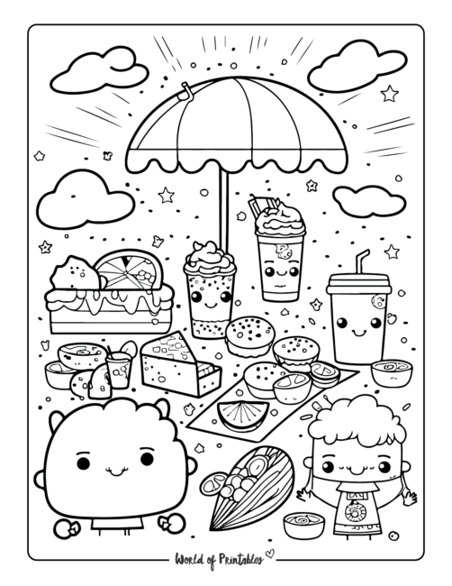 Summer coloring pages for kids adults