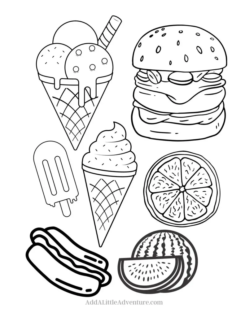 Summer coloring pages for kids download your free pdf