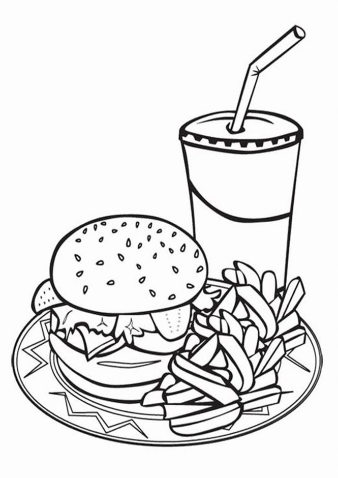 Free easy to print food coloring pages