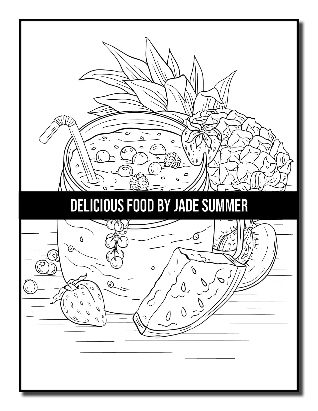 Delicious food coloring book jade summer