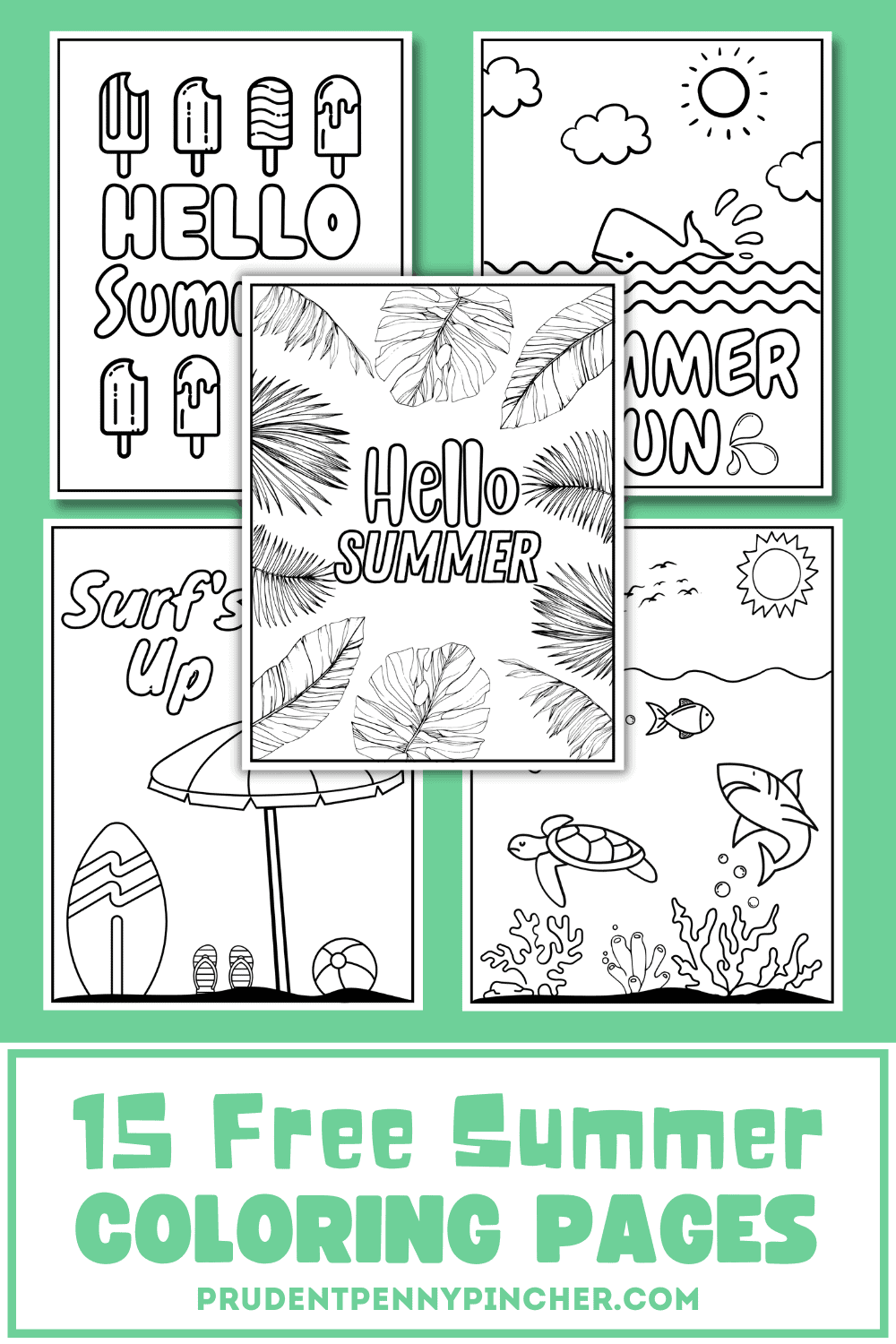 Free summer coloring pages for kids