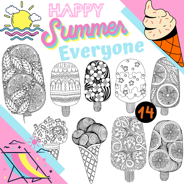 Ice cream coloring pages