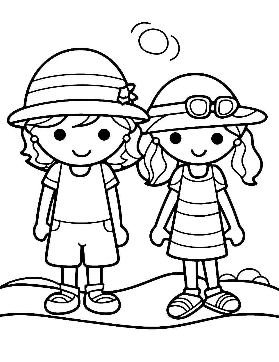 Summer coloring pages free printable sheets