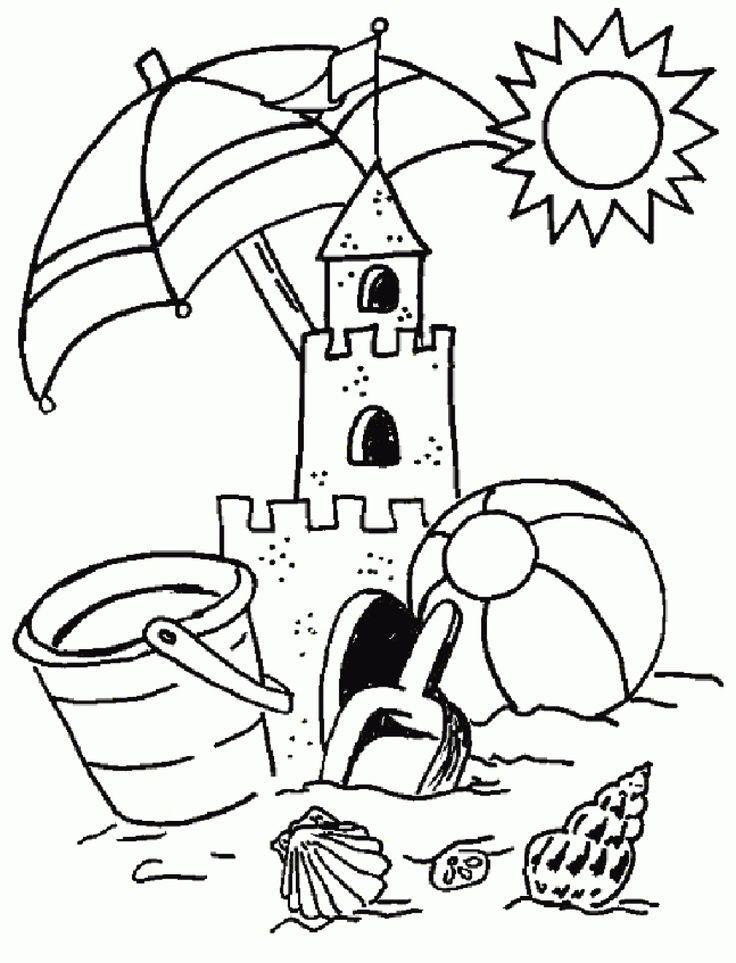 Summer coloring pages kindergarten